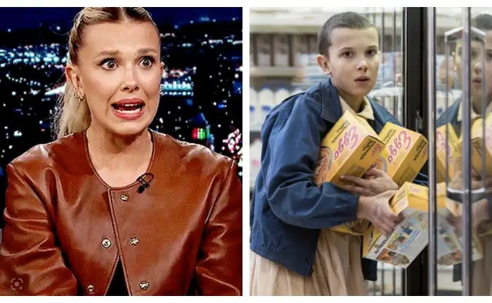 Millie Bobby Brown says that she doesn't actually like waffles, and had a 'spit bucket' for when she had to eat them on 'Stranger Things'