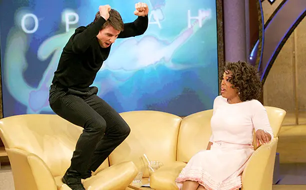 Tom Cruise jumping on Oprah's couch